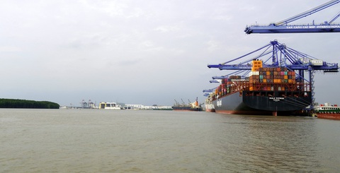 Hết quý 1, Bà Rịa - Vũng Tàu gần đạt kế hoạch thu hút vốn đầu tư cả năm- Ảnh 2. Một góc cảng Cái Mép - Thị Vải - nơi tỉnh Bà Rịa - Vũng Tàu đang thu hút vốn đầu tư vào lĩnh vực cảng biển, logistics - Ảnh: ĐÔNG HÀ