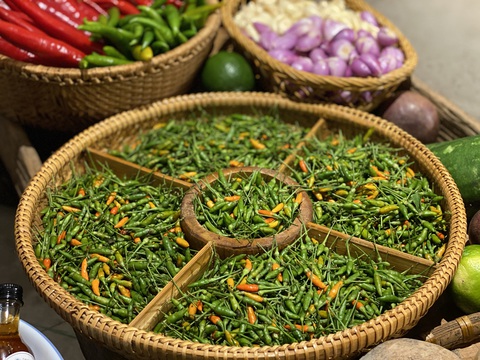 Rau trái bà con Cơ Tu làm nguyên liệu nem công chả phượng- Ảnh 3. Trái ớt núi được trồng quanh vườn rẫy tại Tây Giang, tỉnh Quảng Nam - Ảnh: B.D.