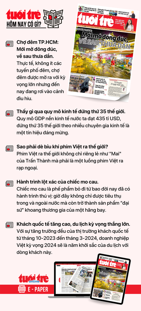 Tin tức chính trên Tuổi Trẻ nhật báo hôm nay 31-3. Để đọc Tuổi Trẻ báo in phiên bản E-paper, mời bạn đăng ký Tuổi Trẻ Sao TẠI ĐÂY Tin tức chính trên Tuổi Trẻ nhật báo hôm nay 31-3. Để đọc Tuổi Trẻ báo in phiên bản E-paper, mời bạn đăng ký Tuổi Trẻ Sao TẠI ĐÂY