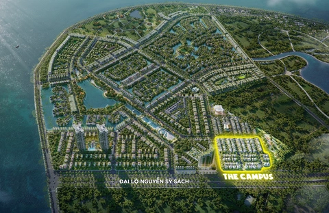 Coteccons trúng thầu The Campus - trung tâm giáo dục, giải trí, sáng tạo mới tại Nghệ An- Ảnh 7. The Campus có một mặt hướng về đại lộ Nguyễn Sỹ Sách kéo dài