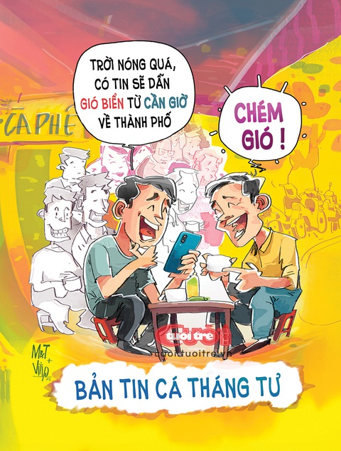 Bản tin ngày 1-4: Dự án làm mát cho Sài Gòn- Ảnh 1. Bản tin 1-4: Dự án làm mát cho Sài Gòn - Tranh: Đỗ Minh Tuấn + Viiip