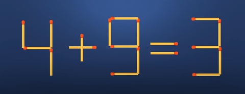 Thử tài IQ: Di chuyển một que diêm để 6+8=3 thành phép tính đúng- Ảnh 5. Thử tài IQ: Di chuyển một que diêm để 6+8=3 thành phép tính đúng- Ảnh 5.