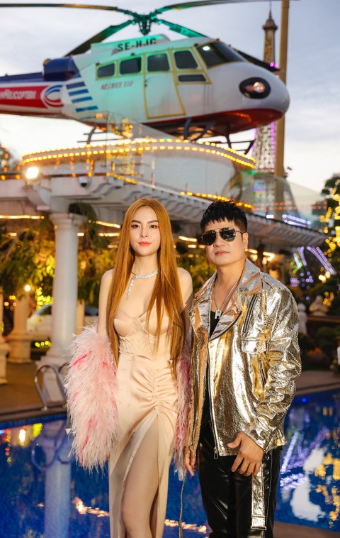 'Vua nhạc sàn' Lương Gia Huy đầu tư trực thăng, siêu xe quay MV- Ảnh 3. Lâu đài, du thuyền, trực thăng... có đủ trong MV của Lương Gia Huy và Saka Trương Tuyền
