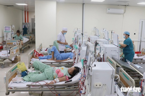 Bên trong nơi chạy thận khang trang ở Bệnh viện Đa khoa khu vực Hóc Môn- Ảnh 1. Bên trong khoa nội thận - lọc máu Bệnh viện Đa khoa huyện Hóc Môn (TP.HCM) tại tòa nhà mới 12 tầng