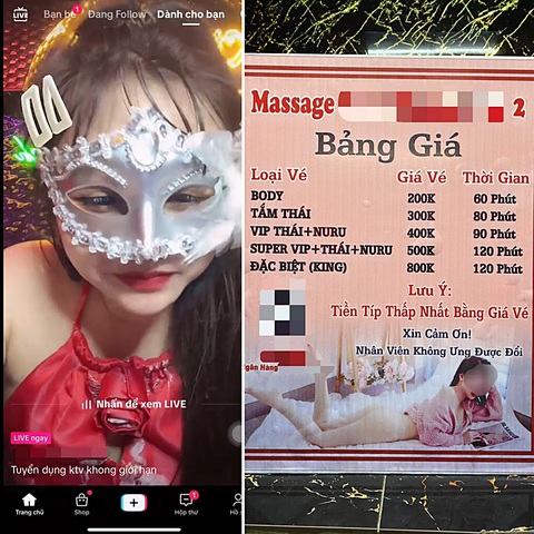 Ngoài quảng cáo dịch vụ, những cơ sở massage kích dục này còn công khai tuyển “kỹ thuật viên” - Ảnh chụp màn hình Ngoài quảng cáo dịch vụ, những cơ sở massage kích dục này còn công khai tuyển “kỹ thuật viên” - Ảnh chụp màn hình