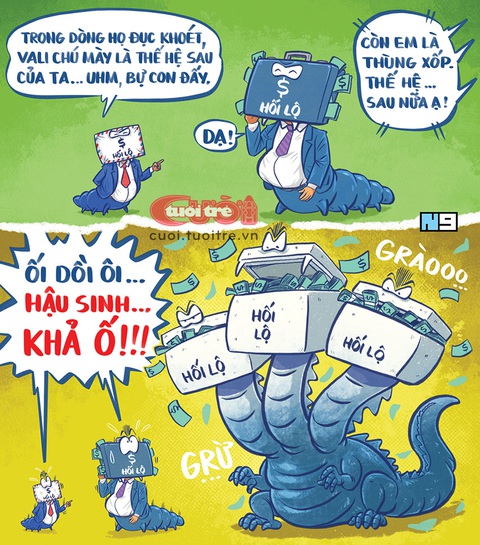 Hối lộ triệu đô: Hậu sinh khả ố- Ảnh 1. Hối lộ triệu đô: Hậu sinh khả ố - Tranh: Hải Nam