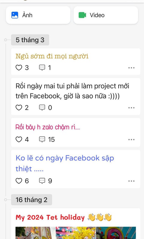Sau sự cố Facebook, nhiều người muốn bớt lệ thuộc mạng xã hội- Ảnh 2. Một bạn trẻ bày tỏ lo lắng trên Zalo tối 5-3 về sự cố gián đoạn Facebook sẽ ảnh hưởng công việc - Ảnh: YẾN TRINH
