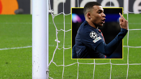 Kylian Mbappe sút rách lưới Real Sociedad tại Champions League- Ảnh 1. Kylian Mbappe sút rách lưới Real Sociedad tại Champions League - Ảnh: TNT