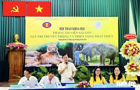 Thảo cầm viên: 'Không gian chữa lành giữa lòng đô thị'- Ảnh 1. Sáng 6-3, Thảo cầm viên tổ chức hội thảo “Giá trị truyền thống và triển vọng phát triển” - Ảnh: CHÂU TUẤN