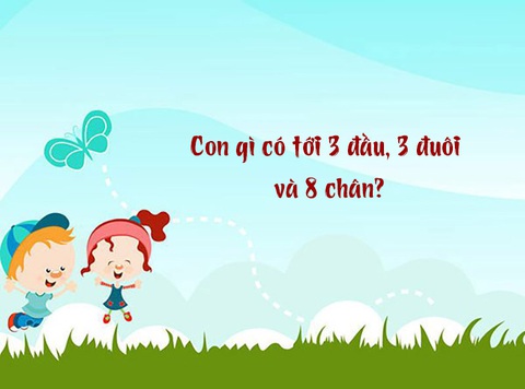 Câu đố hack não: Con gì có tới 3 đầu, 3 đuôi và 8 chân?- Ảnh 1. Câu đố hack não: Con gì có tới 3 đầu, 3 đuôi và 8 chân?- Ảnh 1.