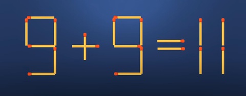 Thử tài IQ: Di chuyển một que diêm để 1+4=9 thành phép tính đúng- Ảnh 3. Thử tài IQ: Di chuyển một que diêm để 1+4=9 thành phép tính đúng- Ảnh 3.