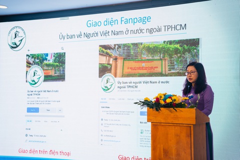 Phó chủ nhiệm UBVNVNONN Đinh Thị Phương Thảo giới thiệu fanpage chính thức của ủy ban - Ảnh: NGỌC ĐỨC Phó chủ nhiệm UBVNVNONN Đinh Thị Phương Thảo giới thiệu fanpage chính thức của ủy ban - Ảnh: NGỌC ĐỨC