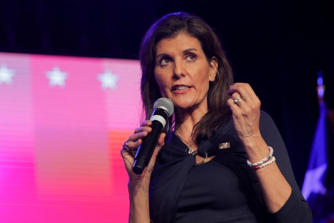 Bà Nikki Haley trong cuộc vận động ở Fort Worth, Texas, ngày 4-3 - Ảnh: REUTERS Bà Nikki Haley trong cuộc vận động ở Fort Worth, Texas, ngày 4-3 - Ảnh: REUTERS