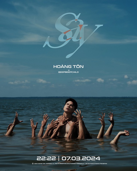Hoàng Tôn comeback, gia nhập đường đua nảy lửa của V-pop tháng 3- Ảnh 3. Cho đến hình ảnh Hoàng Tôn nổi lên mặt nước, nhưng lại có vô số bàn tay khác ở xung quanh đang kéo anh xuống.