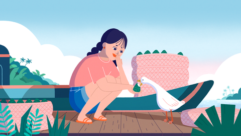 Cô gái miền Tây và chú vịt truyền cảm hứng cho phái nữ toàn thế giới- Ảnh 5. Tranh minh họa câu chuyện của Nguyễn Thùy Trang trong chuỗi phim ngắn Những cô gái thay đổi thế giới - Ảnh: Room to Read