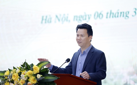 Luật Đất đai 2024: Đã phân cấp mạnh cho các địa phương- Ảnh 1. Bộ trưởng Bộ Tài nguyên và Môi trường Đặng Quốc Khánh - Ảnh: K.TRUNG
