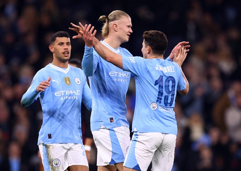 Haaland lập công, Man City nhẹ nhàng đi tiếp- Ảnh 1. Haaland và Man City có trận đấu nhẹ nhàng trước Copenhagen - Ảnh: REUTERS
