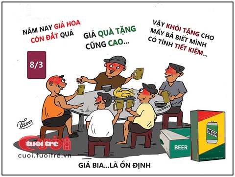 Những ông chồng liều lĩnh cà khịa vợ ngày 8-3- Ảnh 2. Lập hội nhóm để... làm phản - Tranh: Bùi Thanh Tâm