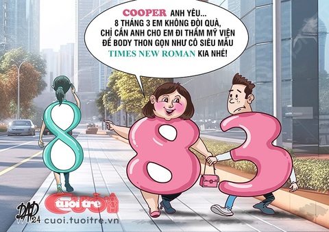 8 tháng 3 ở vũ trụ font chữ- Ảnh 1. 8 tháng 3 ở vũ trụ font chữ - Tranh: DAD