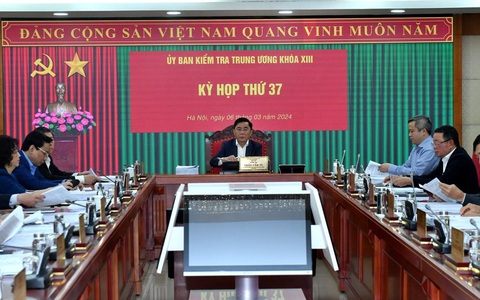 Ủy ban Kiểm tra Trung ương chỉ ra vi phạm của Bộ trưởng LĐTB- Ảnh 1. Kỳ họp thứ 37 của Ủy ban Kiểm tra Trung ương - Ảnh: UBKT Trung ương