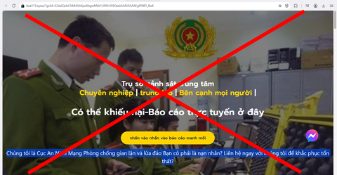 Muôn kiểu 'cáo mượn oai hùm' trên không gian mạng- Ảnh 1. Một trang mạng mạo danh cơ quan công an để giăng bẫy lừa - Ảnh: KHÔI NGUYÊN