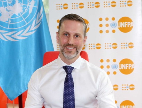 Ông Matt Jackson, Trưởng Đại diện Quỹ Dân số Liên Hiệp Quốc - Ảnh: UNFPA Ông Matt Jackson, trưởng đại diện Quỹ Dân số Liên Hiệp Quốc - Ảnh: UNFPA