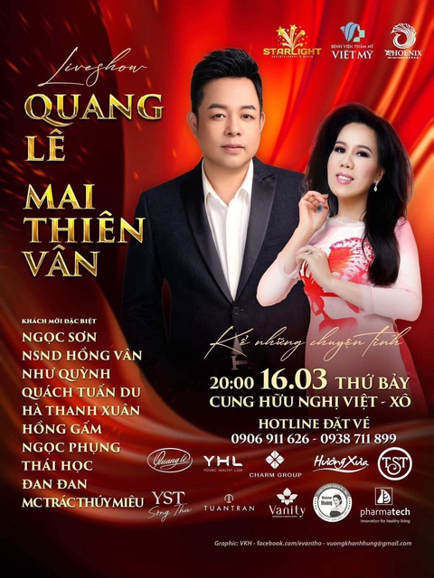 Quang Lê làm liveshow ‘Kể những chuyện tình’ ở Hà Nội- Ảnh 1. Liveshow này Quang Lê diễn kịch cùng Mai Thiên Vân và NSND Hồng Vân.