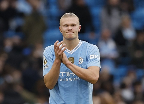 Haaland không còn là 'quái vật' ở Premier League- Ảnh 1. Haaland đang ngày càng gặp khó tại Premier League - Ảnh: REUTERS