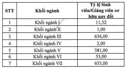 Một giảng viên 'gánh' hơn 650 sinh viên- Ảnh 2. Tỉ lệ sinh viên/giảng viên năm 2022 của Trường đại học Hùng Vương (Phú Thọ)