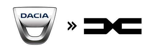Hàng chục hãng xe đổi logo, đơn giản hóa về dạng 2D- Ảnh 2. Dacia (2021): Một trong những hãng xe làm mới 100% logo hiếm hoi trong lịch sử, Dacia làm điều này vào năm 2021. Logo cũ có tên xe của họ bị bỏ lại hoàn toàn, thay vào đó là chữ DC cách điệu nối liền nhau - Ảnh: Motor1