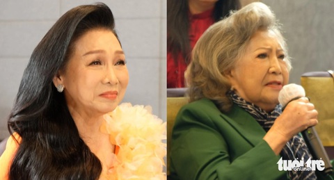 Nghệ sĩ Bạch Tuyết (bìa trái) chia sẻ bà và nghệ sĩ Diệu Hiền là bạn bè 60 năm nay - Ảnh: LINH ĐOAN Nghệ sĩ Bạch Tuyết (bên trái) chia sẻ bà và nghệ sĩ Diệu Hiền là bạn bè 60 năm nay - Ảnh: LINH ĐOAN