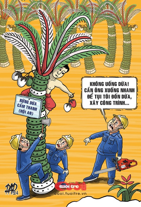 Phá rừng để làm... du lịch sinh thái- Ảnh 1. Phá rừng để làm... du lịch sinh thái - Tranh: DAD