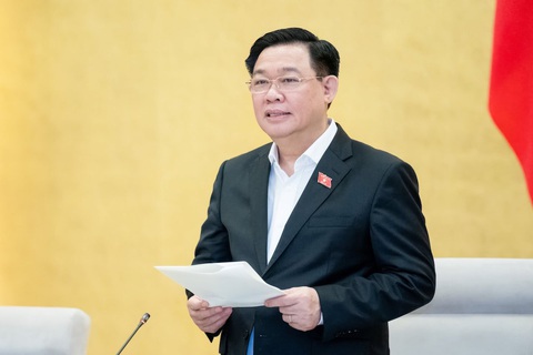 Chủ tịch Quốc hội thông tin mới nhất việc chuẩn bị cải cách tiền lương- Ảnh 1. Chủ tịch Quốc hội phát biểu khai mạc phiên họp - Ảnh: GIA HÂN