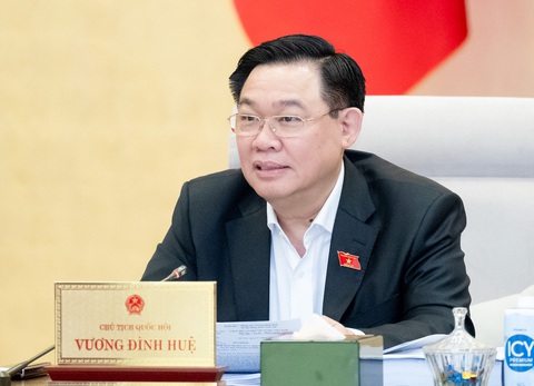 Chủ tịch Quốc hội: Xây dựng vị trí việc làm rất quan trọng để xây dựng bảng lương- Ảnh 3. Chủ tịch Quốc hội Vương Đình Huệ - Ảnh: GIA HÂN