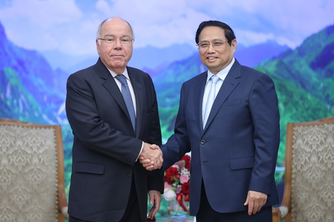 Tổng thống Brazil mời Thủ tướng Phạm Minh Chính dự thượng đỉnh G20- Ảnh 1. Thủ tướng Phạm Minh Chính tiếp Ngoại trưởng Brazil Mauro Vieira - Ảnh: VGP