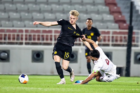 Tiền đạo song tịch Fergus Tierney là niềm hi vọng trên hàng công U23 Malaysia tại VCK U23 châu Á 2024 - Ảnh: FAM Tiền đạo Fergus Tierney là niềm hy vọng trên hàng công U23 Malaysia tại VCK U23 châu Á 2024 - Ảnh: FAM