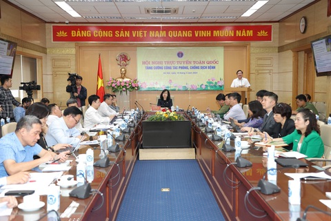 Hội nghị trực tuyến về công tác phòng chống dịch bệnh toàn quốc do Bộ Y tế tổ chức chiều 10-4 - Ảnh: T.MINH Hội nghị trực tuyến về công tác phòng chống dịch bệnh toàn quốc, do Bộ Y tế tổ chức chiều 10-4 - Ảnh: T.MINH