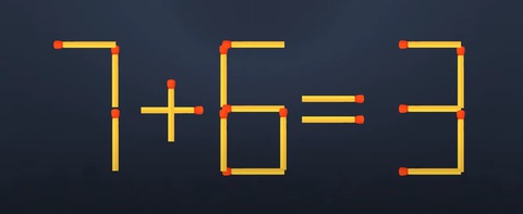 Thử tài IQ: Di chuyển hai que diêm để 1-1=7 thành phép tính đúng- Ảnh 3.