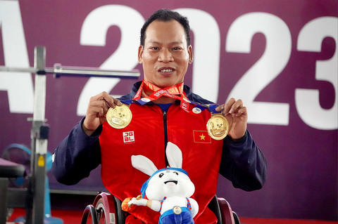 Nhà vô địch thế giới Lê Văn Công tham gia ban chấp hành Hiệp hội Paralympic Việt Nam- Ảnh 1. Lê Văn Công tham gia ban chấp hành Hiệp hội Paralympic Việt Nam - Ảnh: TẤN PHÚC