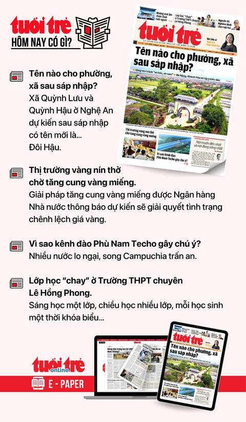 Tin tức sáng 13-4: Xe đi đường không được tùy ý bấm còi; Sạt lở hầm đèo Cả giữa thời tiết khô ráo- Ảnh 3. Tin tức đáng chú ý trên Tuổi Trẻ nhật báo ngày 13-4. Để đọc Tuổi Trẻ báo in phiên bản E-paper, mời bạn đăng ký Tuổi Trẻ Sao TẠI ĐÂY