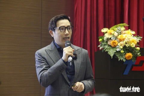 'Start-up cũng như chơi thể thao'- Ảnh 1. Chủ tịch hội đồng quản trị Beta Group Bùi Quang Minh (tên thường gọi Shark Minh Beta) tại buổi chia sẻ về câu chuyện start-up chiều 13-4 - Ảnh: CÔNG TRIỆU