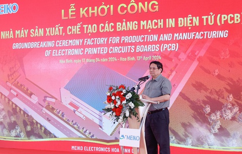 Thủ tướng Phạm Minh Chính phát biểu tại lễ khởi công dự án 200 triệu USD - Ảnh: NHẬT BẮC Thủ tướng Phạm Minh Chính phát biểu tại lễ khởi công dự án 200 triệu USD - Ảnh: NHẬT BẮC