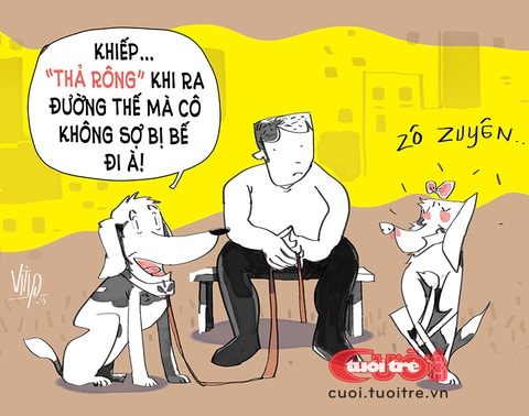 Chú chó ăn nói vô duyên- Ảnh 1. Chú chó ăn nói vô duyên - Tranh: Viiip