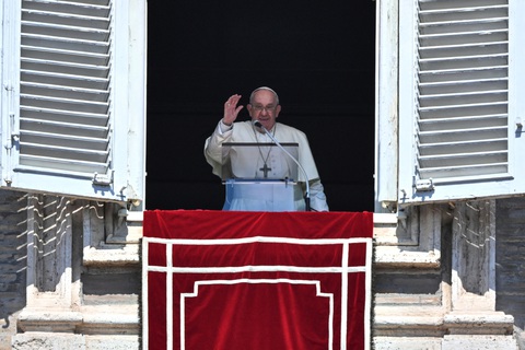 Giáo hoàng Francis phát biểu ngày 14-4 - Ảnh: AFP Giáo hoàng Francis phát biểu ngày 14-4 - Ảnh: AFP