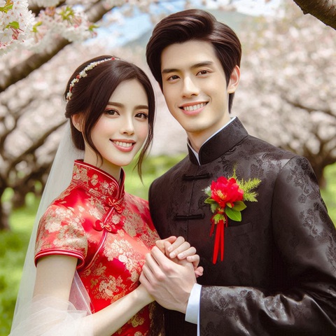 Ảnh cưới - Minh họa bởi AI Người có gia đình khuyên bạn trẻ độc thân suy nghĩ và chuẩn bị kỹ trước khi cưới - Ảnh minh họa AI