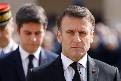Tổng thống Pháp Emmanuel Macron kêu gọi Israel kềm chế, muốn cô lập Iran - Ảnh: AFP Tổng thống Pháp Emmanuel Macron kêu gọi Israel kiềm chế, muốn cô lập Iran - Ảnh: AFP