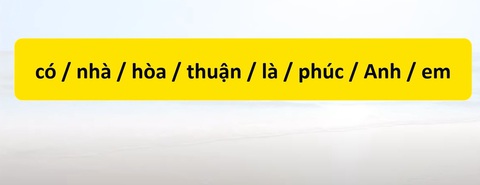 Thử tài tiếng Việt: Sắp xếp các từ sau thành câu có nghĩa (P64)- Ảnh 1. Thử tài tiếng Việt: Sắp xếp các từ sau thành câu có nghĩa (P64)- Ảnh 1.