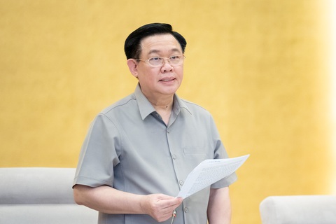 Chủ tịch Quốc hội Vương Đình Huệ phát biểu khai mạc phiên họp Ủy ban Thường vụ Quốc hội- Ảnh 1. Chủ tịch Quốc hội Vương Đình Huệ - Ảnh: GIA HÂN