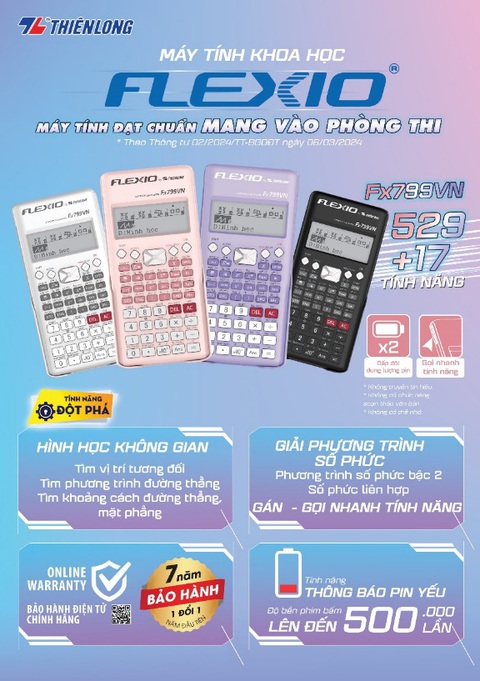 5 loại máy tính Thiên Long Flexio đạt điều kiện mang vào phòng thi- Ảnh 2. 5 loại máy tính Thiên Long Flexio đạt điều kiện mang vào phòng thi- Ảnh 2.