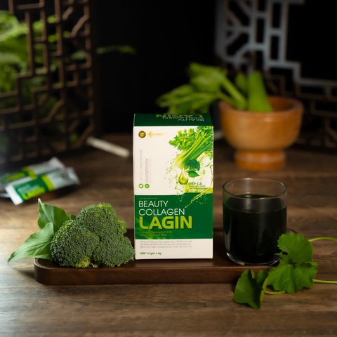 Beauty Collagen Lagin kết hợp rau xanh - giải pháp hỗ trợ làm sáng đẹp da- Ảnh 1. Collagen peptide kết hợp cùng rau xanh cung cấp dưỡng chất cho làn da